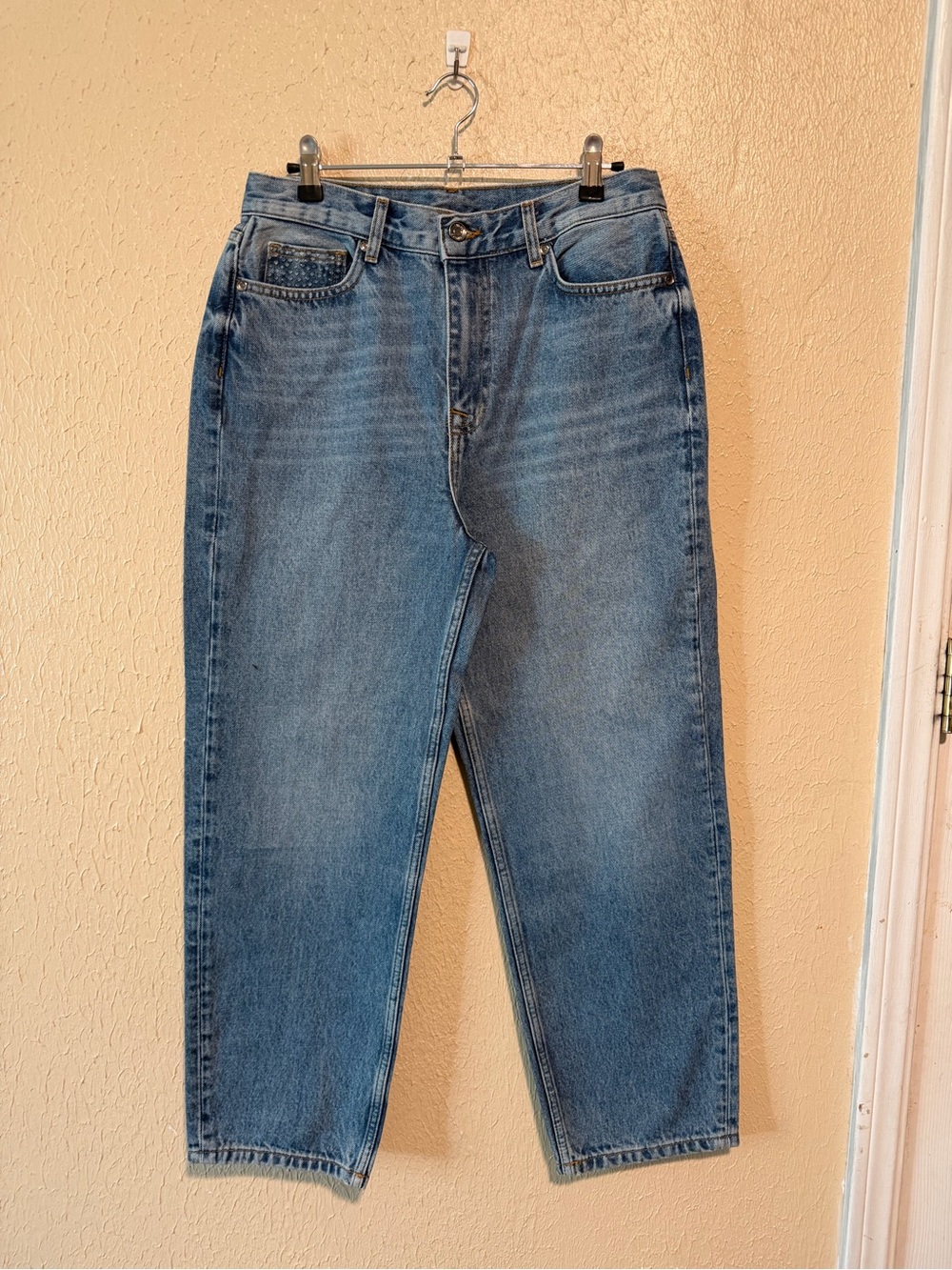 Liu‎ Jo Milano Jeans Size 29 Rhinestone Front Pocket Straight leg